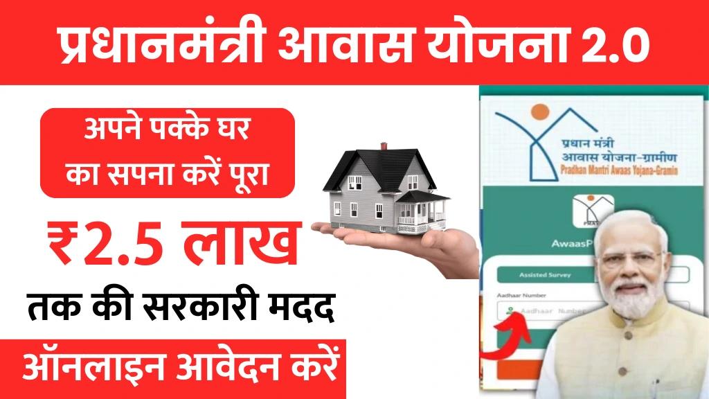 PM Awas Yojana 2025 Online Apply | Apply online to build a house and get government help up to ₹ 2.5 lakh!